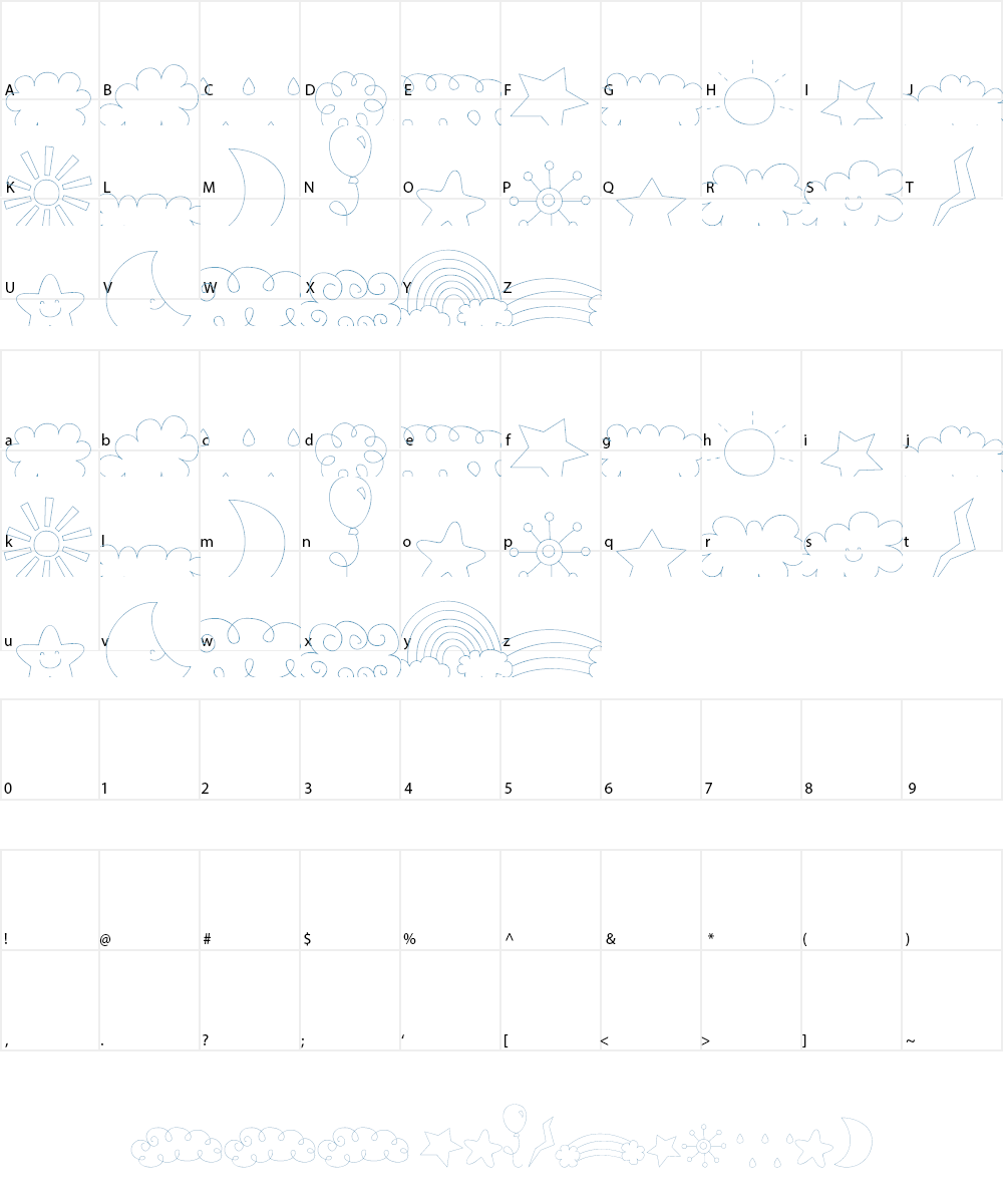 MTF Sweet Sky Dings Font Character